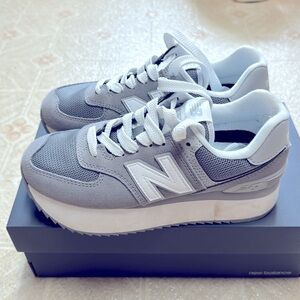 New Balance 574+ platform sneakers